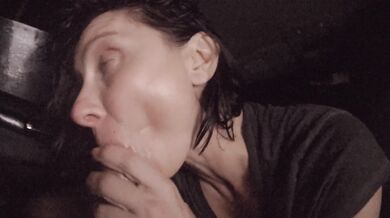 Hungry step-mom sucks thick cock for an explosive facial