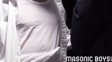 Obedient twink initiate bred by DILF