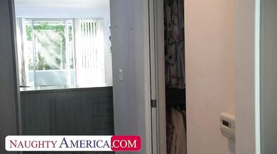 Bubble Butt Blonde Amber Moore Checks Out Her Friend's Dad's Big Cock