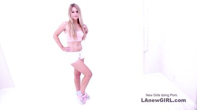 Sweet 18yo Blonde reached Orgasm Faster than she Expected