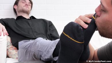 Jock Chance foot worshiped in his socks