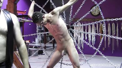 Skinny Gay Slapped Around