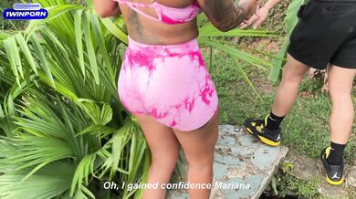 I offer money to busty Mariana Martix in a public park to fuck her - Milan Rodriguez