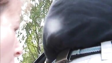 Offentlig avsugning i Hedemora, Sverige med ett ansiktsavslut