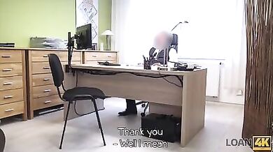 Inga Can\'t Get Money From Bank So Takes Part In Loan Porn