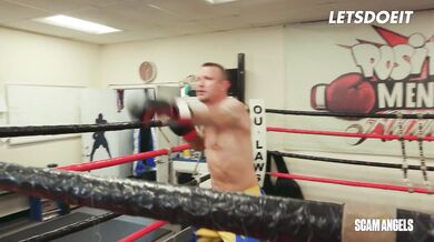 Gina Valentina, Kat Dior & Ember Snow Seduce Boxer Into Hot Fuck - SCAM ANGELS