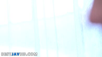 Horny Japanese slut, Marie Konishi, gets turned on byaddy's ginormous shaft in this super-sexy XXX.