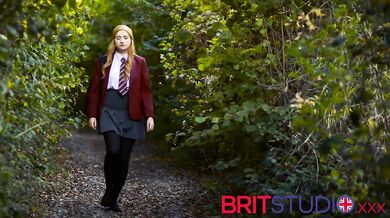 Stunning 18 year old Victoria is walking through the woods where she encounters a possessed dildo