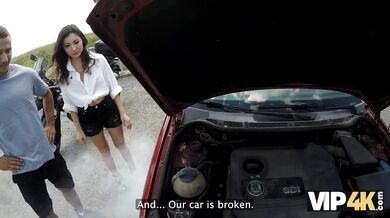 VIP4K. Pretty brunette loves to ride bikes and huge cocks. Hot sex with George Uhl & Helina Dream