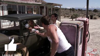 1920s Orgy Parody Two Blondes And A Brunette Share A Set Of Cocks