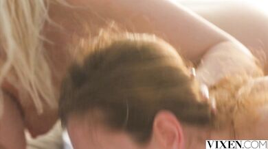 VIXEN BFFs Lika & Mary Have Passionate Threesome On Yacht - Chris Diamond
