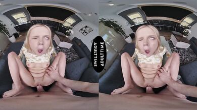 UP CLOSE VR - POV Petite Blonde Coco Lovelock Goes Into FERAL FRENZY Mode For Your Big Dick