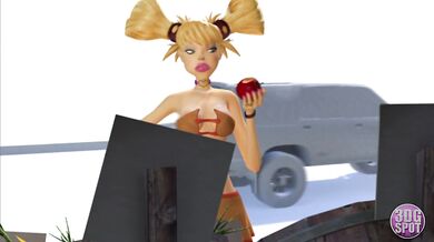 3DGSPOT - Horny Girl Gets Orgasm While Fucking Both Her Holes With Vegetables! 3D CARTOON PORN!