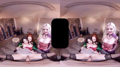 Halloween Hocus Pocus Foursome: Three Sexy Witches Use Their Spells to Make You Beg for More