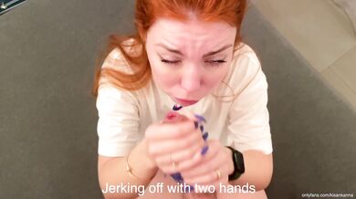 We were left alone and I offered her a cock and cum, she agreed!!