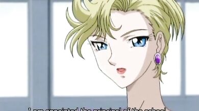 Giant tits hentai babe having sex with a futa girl