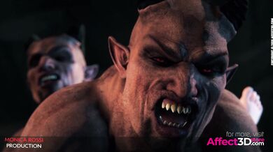 Big Tits Babe Gets Anal Sex In Orgy Sex With Monsters In A 3d Fantasy Animation