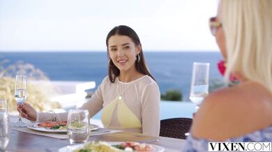 VIXEN College Girl Sybil Stays With A Married Couple Abroad - Christian Clay