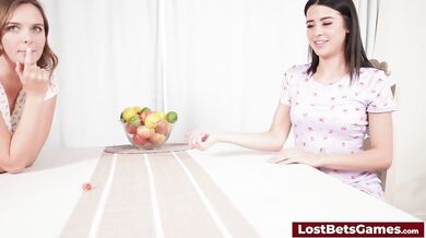 A strip game with two sexy lesbians