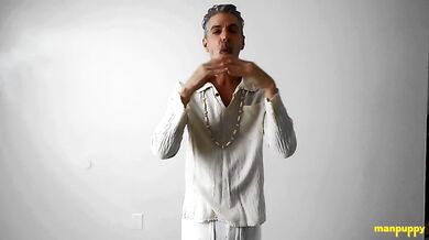 Yoga DILF Worships His Foot