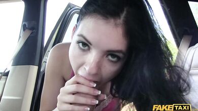Fake Taxi - 18yr Euro teen Anie Darling gets her cum on her pretty face after tight pussy is stretched by thick cock