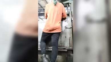 Nearly caught touching my pussy while I was working