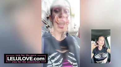Babe records selfies at her first Halloween Horror Night HHN night at Universal Studios w/ cosplay costume makeup - Lelu Love