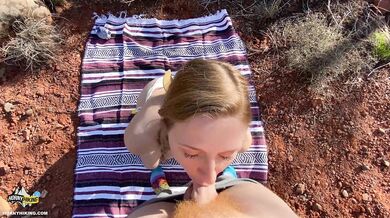 Ride him cowgirl public sex - Horny Hiking ft Molly Pills - POV 4K