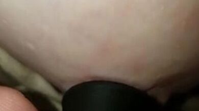 Grandma Chrissy with a basting ball on nipple.