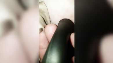 Grandma Chrissy with a basting ball on nipple.