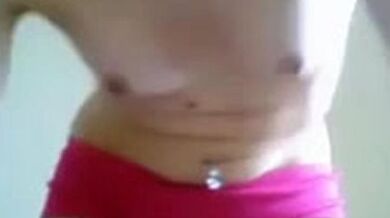 Cute Webcam Girl Does A Striptease