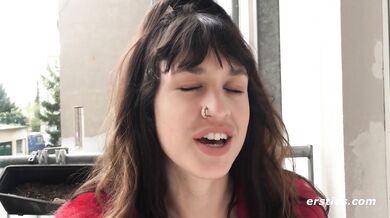 Ersties - Sexy Brunette Babe Masturbates with a Toy Until She Squirts