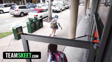 Shoplyfter - Girl Scout Cuties Get Caught and Punished by Security Officer for Scamming Costumers