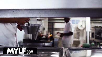 Busty Free Use MILF Gets Fucked by the Waiter While Doing Business feat London Rose, Charles Dera