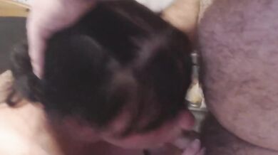 Blowjob cum dripping face bbw