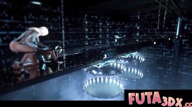 Bald babe fucks a gorgeous futanari dominatrix