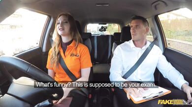 Fake Driving School Her ginger bush if fucked and jizzed on