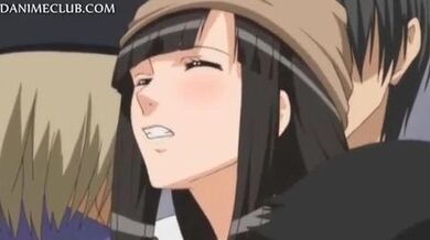 Big breasted hentai sex slave gets nipples pinched in public (Getting hot)