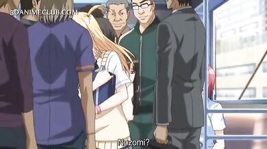 Big breasted hentai sex slave gets nipples pinched in public (Getting hot)