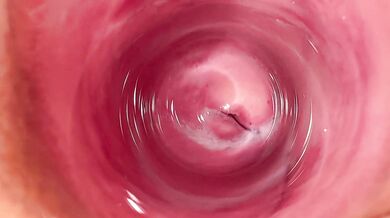 Camera deep inside Mia's tight creamy pussy