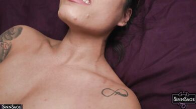 Small Titty Sinn Sage Stripping Naked While Wrestling With Asia Perez!