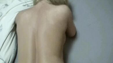 My stepbrother fuck me while I'm in bed, cum on my ass