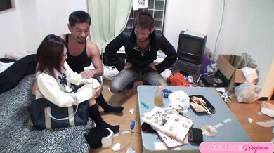 Skinny College Girl Ayumo Matsui Gets Dicked By Her BF!