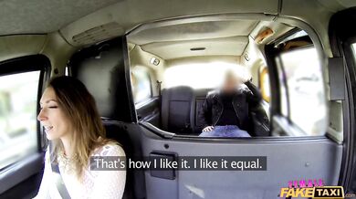 Female Fake Taxi Rough ass fucking and ass licking taxi ride
