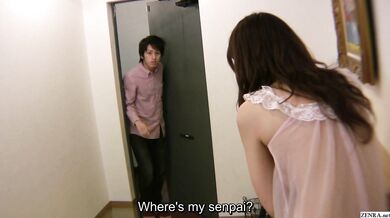 Bashful Japanese MILF Answers Door Nearly Naked Leading To Sex