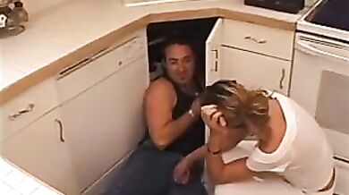 Petite girl fucks the plumber
