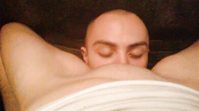 Sucking & licking her pussy while she sits on my face