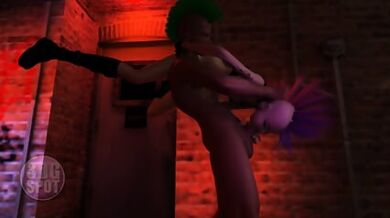 3DGSPOT - Wild Punk Girl Lets Huge Dick Stranger Throat Her In Multiple Positions! 3D ANIMATION!