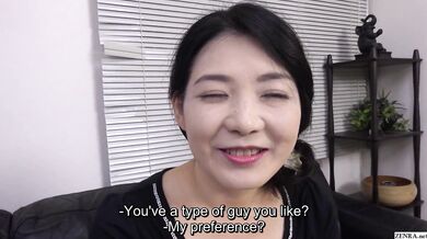 Adorable Mature Japanese Wife Elated to Finally Appear in Her Own JAV Movie