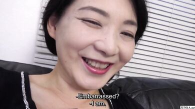Adorable Mature Japanese Wife Elated to Finally Appear in Her Own JAV Movie